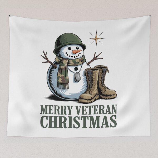 Item preview, Merry Veteran Snowman Camo Boots Christmas Military Family designed and sold by BernoNickel.
