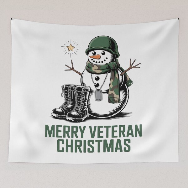 Item preview, Merry Veteran Snowman Camo Boots Christmas Patriotic Snow designed and sold by BernoNickel.