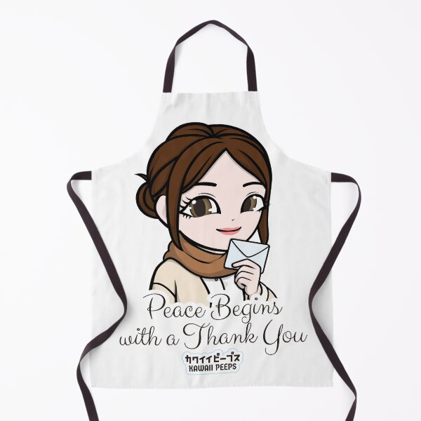 Item preview, Peaceful Kawaii "Peace Begins with a Thank You" Design – Soft Girl Aesthetic & Grateful Mindfulness Art designed and sold by P-L-Sardines.