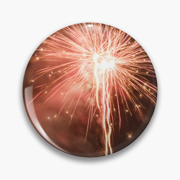 Item preview, Vibrant Red Fireworks Burst Against Night Sky - Celebration Light designed and sold by MDB_Shop.