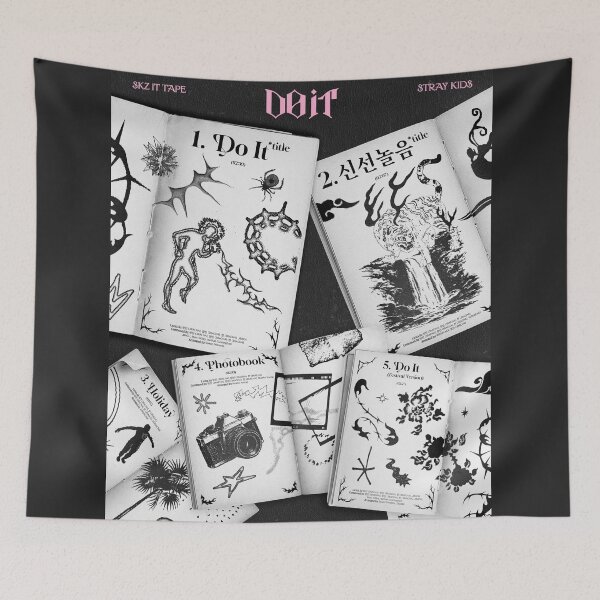 Item preview, DO IT tracklist Stray Kids dominate celebrate world tour merch black and white t-shirt 5 Star comeback poster kpop boy group bang chan lee know changbin hyunjin han felix seungmin jeongin designed and sold by Kpop-Noona.
