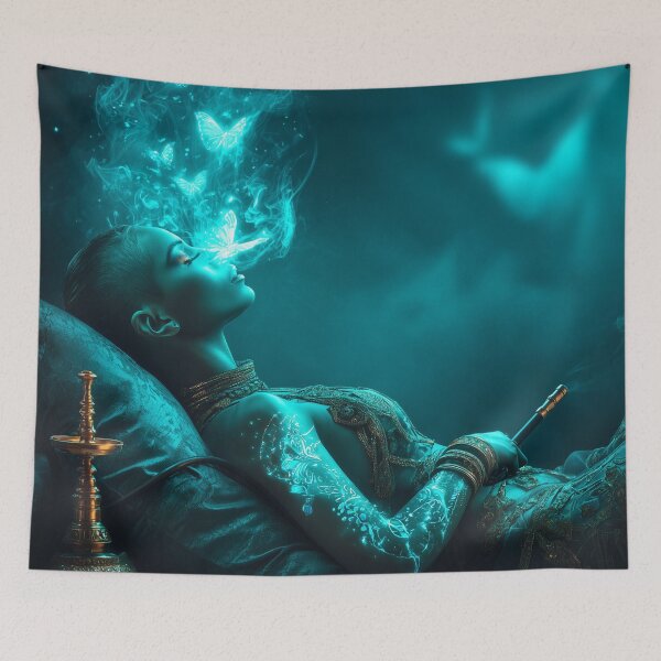 Item preview, Butterfly Dreams – Surreal Lounge Goddess in Smoky Fantasy designed and sold by VisionaryVeils.