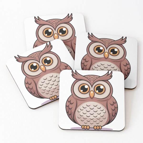 Item preview, Cute Cartoon Owl Illustration – Adorable Forest Bird Art designed and sold by Royalsticker.