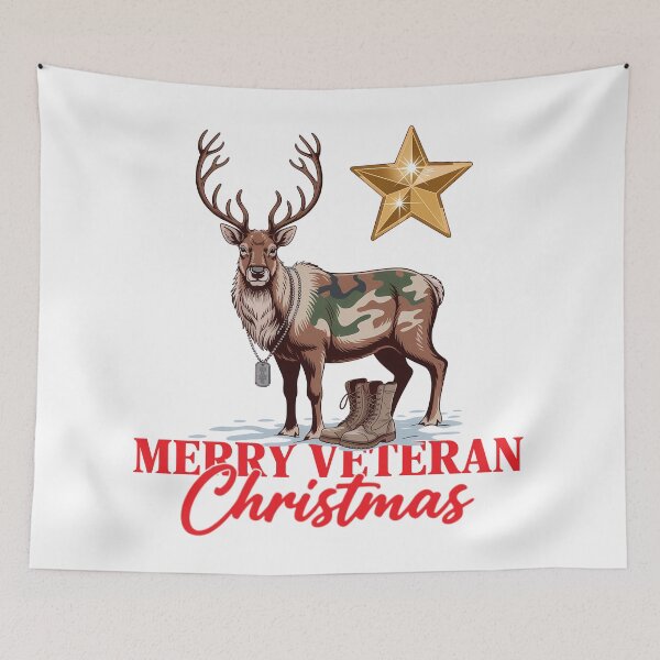 Item preview, Merry Veteran Reindeer Camo Boots Christmas Military Family designed and sold by BernoNickel.