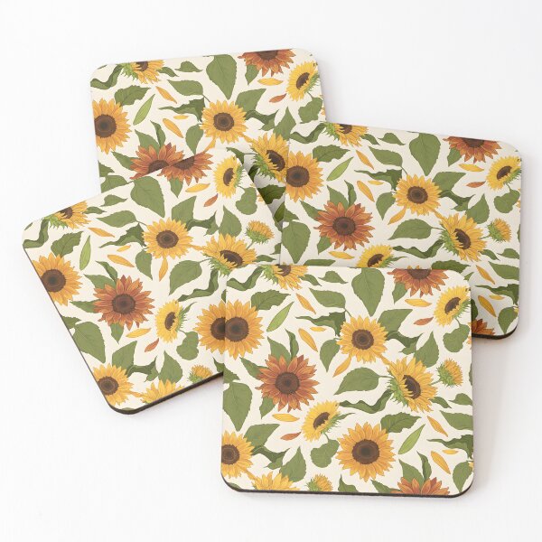 Item preview, Golden Sunflowers Seamless Floral Pattern designed and sold by HolmeProud.