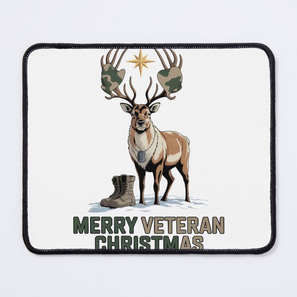 Item preview, Merry Veteran Reindeer Camo Boots Christmas Patriotic Reindeer designed and sold by BernoNickel.