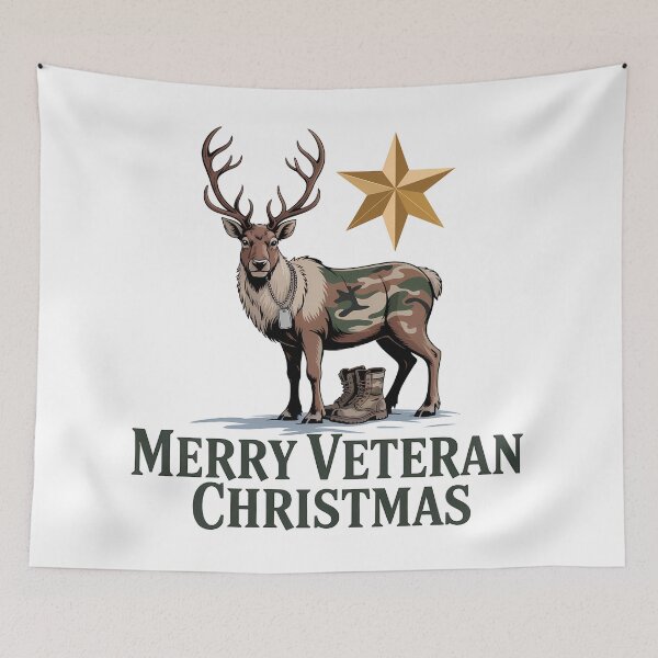 Item preview, Merry Veteran Reindeer Camo Boots Christmas Thank You For Your Service designed and sold by BernoNickel.