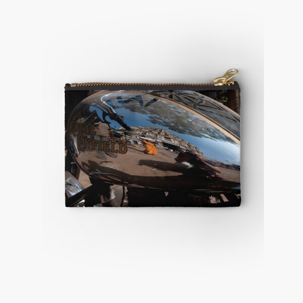 Item preview, Hampi reflected in a Royal Enfield tank designed and sold by Syd Winer.