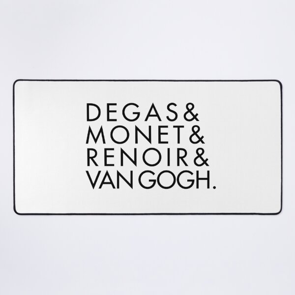 Item preview, Degas & Monet & Renoir & Van Gogh — Masters of Impressionism Typography (black) designed and sold by didijuca.