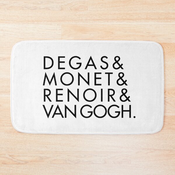 Item preview, Degas & Monet & Renoir & Van Gogh — Masters of Impressionism Typography (black) designed and sold by didijuca.