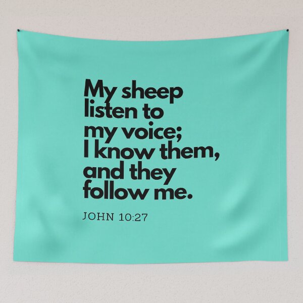 Item preview, Bible Quotes: My sheep listen to my voice, Inspirational Quotes, Daily Quotes  designed and sold by Animals, Nature & Landscapes.