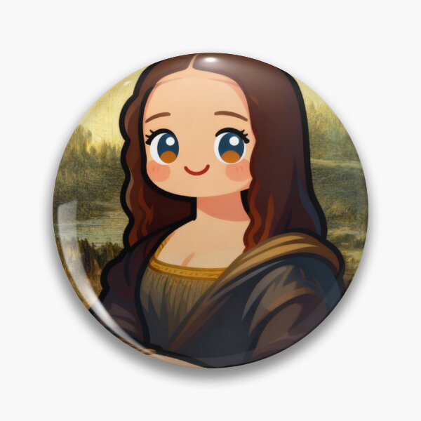 Item preview, Cartoon Mona Lisa Digital Art Print - Cute Renaissance Revival for Modern Decor designed and sold by Chibi Masterpieces.