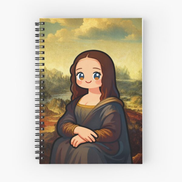 Item preview, Cartoon Mona Lisa Digital Art Print - Cute Renaissance Revival for Modern Decor designed and sold by Chibi Masterpieces.