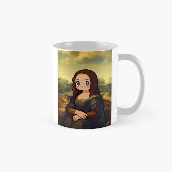 Item preview, Cartoon Mona Lisa Digital Art Print - Cute Renaissance Revival for Modern Decor designed and sold by Chibi Masterpieces.