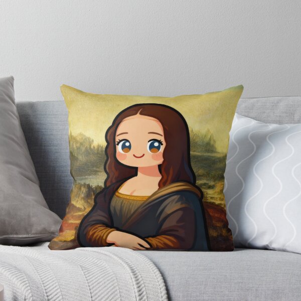 Item preview, Cartoon Mona Lisa Digital Art Print - Cute Renaissance Revival for Modern Decor designed and sold by Chibi Masterpieces.