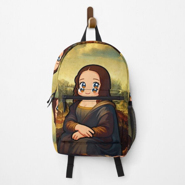 Item preview, Cartoon Mona Lisa Digital Art Print - Cute Renaissance Revival for Modern Decor designed and sold by Chibi Masterpieces.