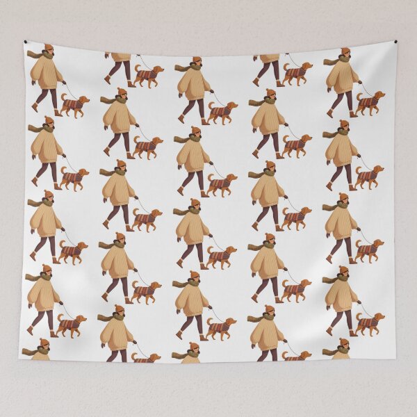 Item preview, Cosy Autumnal Dog Walk  designed and sold by OhUTees.