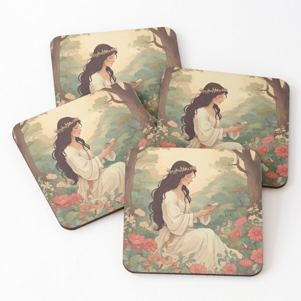Item preview, Peaceful Reading in a Blossom-Filled Forest designed and sold by Help De Helpers.