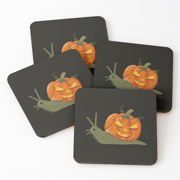 Item preview, snail with pumpkin house Halloween designed and sold by InkofNocturna.