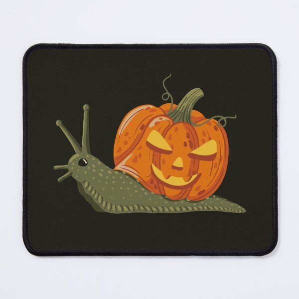 Item preview, snail with pumpkin house Halloween designed and sold by InkofNocturna.