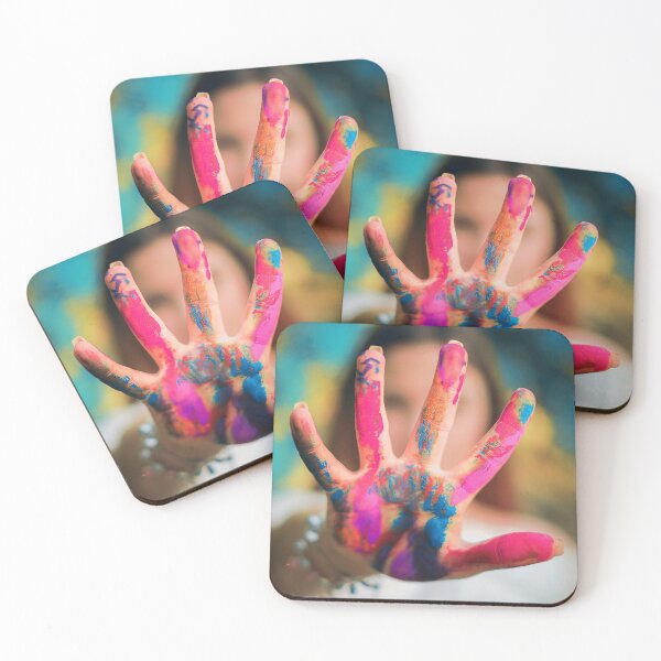 Item preview, Hand Covered in Vibrant Paint - Artistic Expression and Color Burst designed and sold by MDB_Shop.