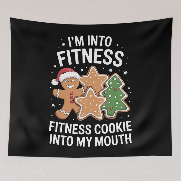 Item preview, I_M INTO FITNESS COOKIE IN MY MOUTH Gingerbread Meme designed and sold by LunaCrazeArt.