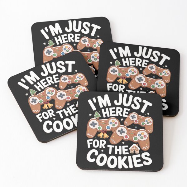 Item preview, I_m Just Here For The Cookies Video Game Gingerbread Xmas designed and sold by LunaCrazeArt.