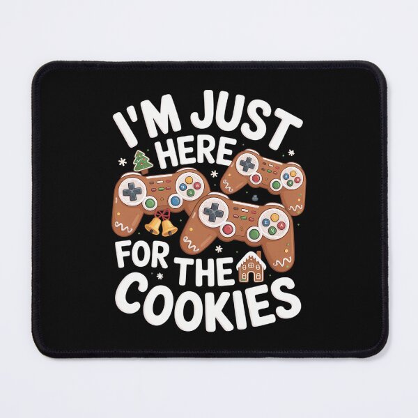 Item preview, I_m Just Here For The Cookies Video Game Gingerbread Xmas designed and sold by LunaCrazeArt.