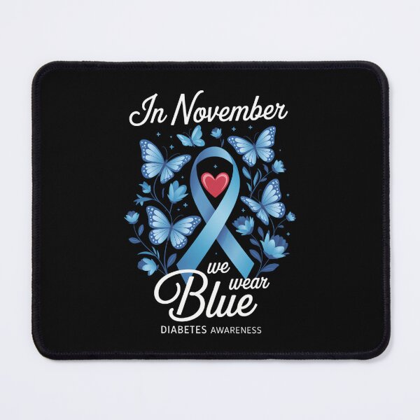 Item preview, In November We Wear Blue Butterflies Diabetes Awareness designed and sold by LunaCrazeArt.