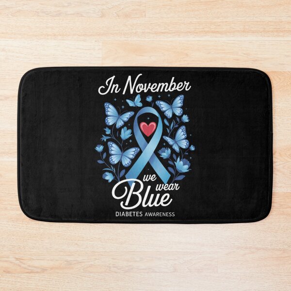 Item preview, In November We Wear Blue Butterflies Diabetes Awareness designed and sold by LunaCrazeArt.