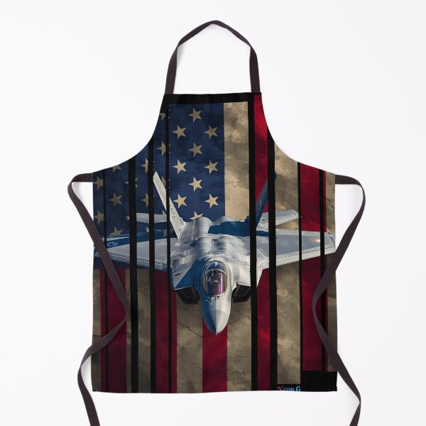 Item preview, F-35 flying on a American flag background 6 designed and sold by Neon G.