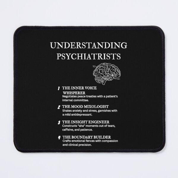 Item preview, The Psychiatrist Explained – Funny Definitions for Mental Health Pros – Black designed and sold by PsyFlow35.