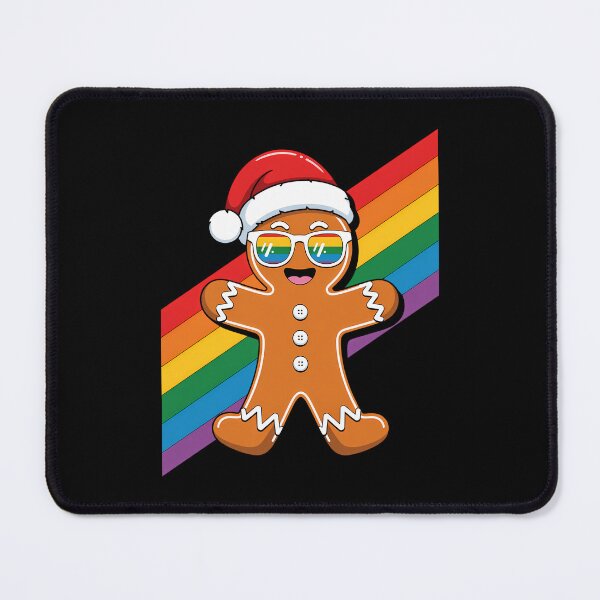 Item preview, LGBTQ Flag Gay Christmas Rainbow Gingerbread LGBT Glasses designed and sold by LunaCrazeArt.