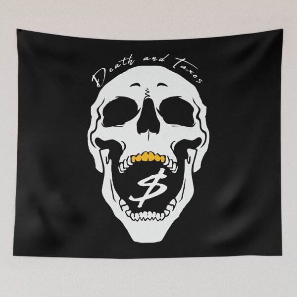 Item preview, Death & Taxes Skull designed and sold by chase-the-girl.
