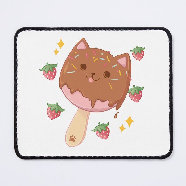 Item preview, Cat Strawberry Ice cream Popsicle designed and sold by Rojasole.
