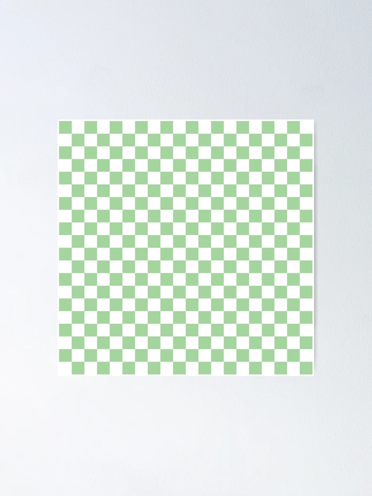 Thumbnail 1 of 3, Poster, Mint Checkerboard Pattern designed and sold by Cool Fun Awesome Time.