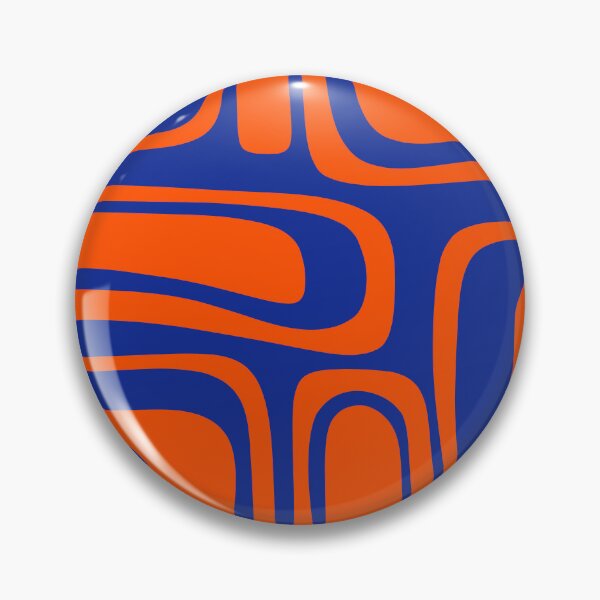 Item preview, Palm Springs Retro Mid Century Modern Abstract Pattern Bright Blue and Orange designed and sold by kierkegaard.