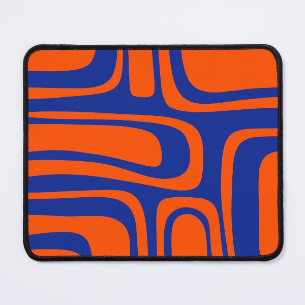 Item preview, Palm Springs Retro Mid Century Modern Abstract Pattern Bright Blue and Orange designed and sold by kierkegaard.