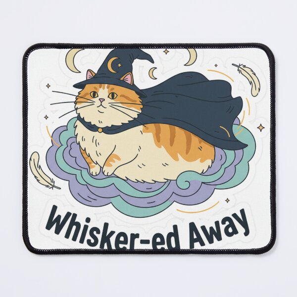 Item preview, Whisker-ed Away – Cute Cat Pun T-Shirt | Anime Parody & Cat Lover Gift designed and sold by SoulMint.