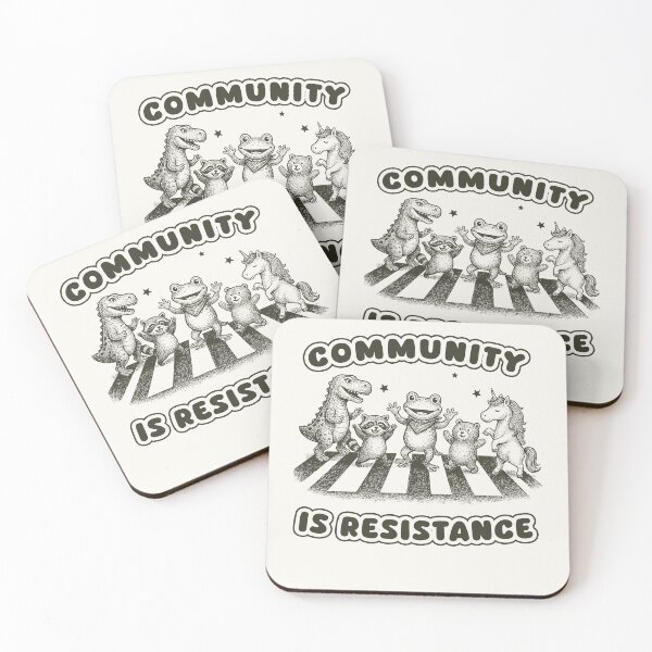 Artikelvorschau, Gemeinschaft ist Widerstand, Portland Frog and Friends Protest T-Shirt, Widerstandskunst, Anti-Establishment T-Shirt, Anti-ICE T-Shirt, Anti-Oligarchie, Protest Meme entworfen und verkauft von samidsou.