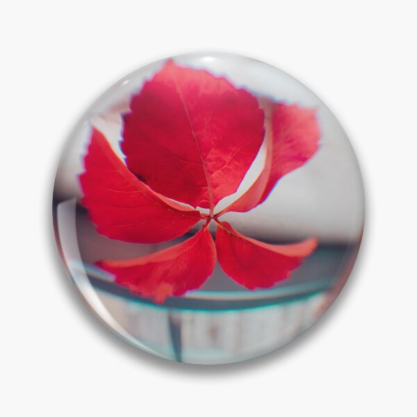 Item preview, Red Leaf in Lensball Refraction - Crystal Ball Nature Art designed and sold by MDB_Shop.