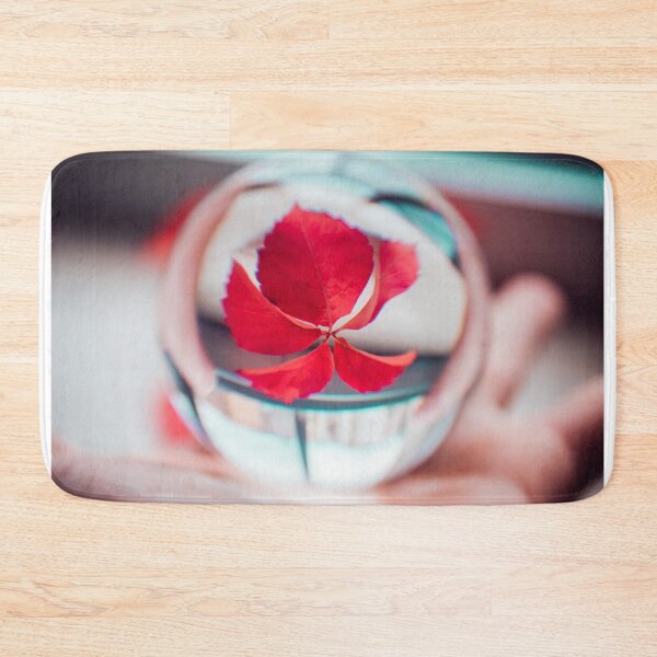 Item preview, Red Leaf in Lensball Refraction - Crystal Ball Nature Art designed and sold by MDB_Shop.