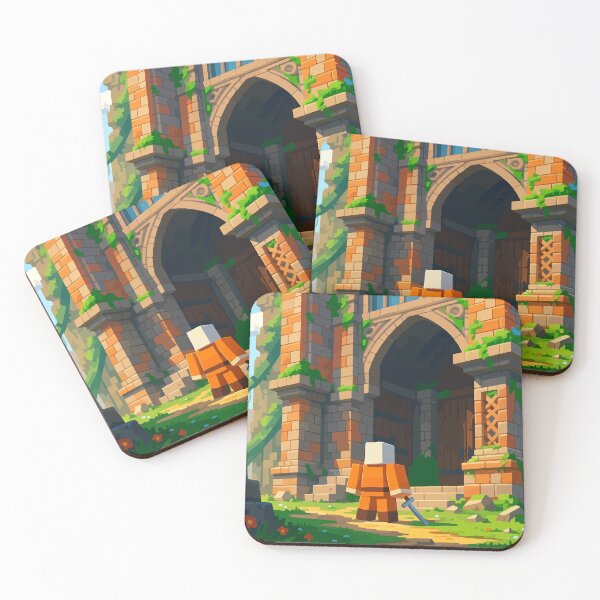 Item preview, Pixel Knight at Castle Gate Adventure Art designed and sold by -DEEWOLF-.
