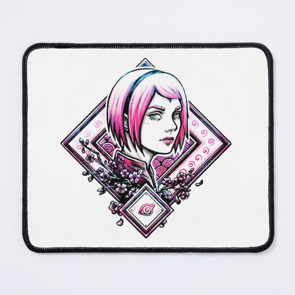 Item preview, Cherry Blossom Warrior | Pink-Haired Anime Girl Illustration designed and sold by Sandra Suesser.