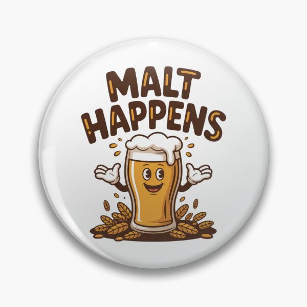 Item preview, Funny Beer Design – Malt Happens for Home Brewers designed and sold by CrunchyGoats.