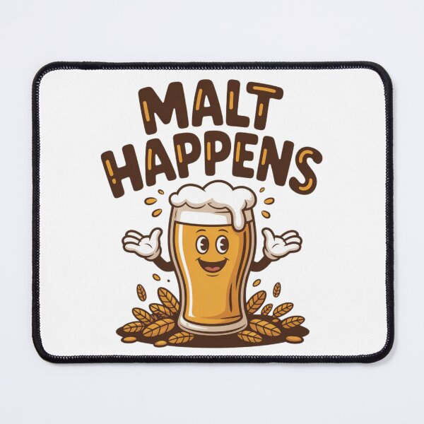 Item preview, Funny Beer Design – Malt Happens for Home Brewers designed and sold by CrunchyGoats.