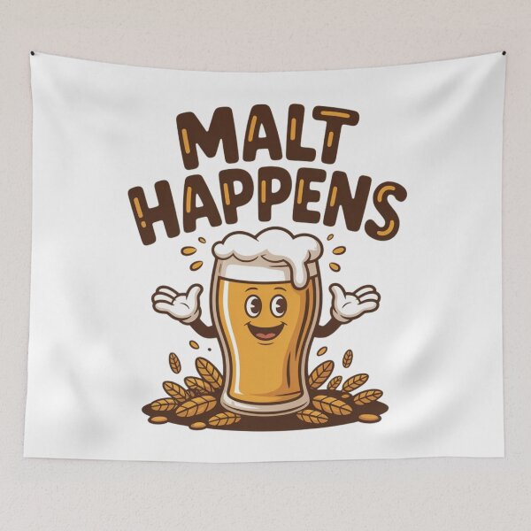 Item preview, Funny Beer Design – Malt Happens for Home Brewers designed and sold by CrunchyGoats.