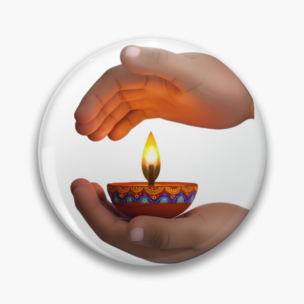 Artikelvorschau, Hände halten brennende Diya für die Diwali-Feier entworfen und verkauft von natalielaf.