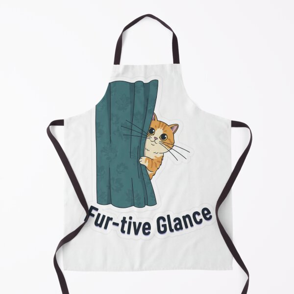 Item preview, Fur-tive Glance – Funny Sneaky Cat Pun T-Shirt | Witty Cat Lover Gift designed and sold by SoulMint.