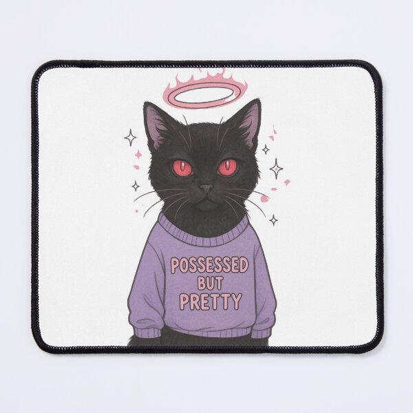 Item preview, Possessed but Pretty Cat — Pastel Goth Aesthetic designed and sold by MagicMeow1.